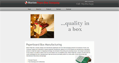 Desktop Screenshot of marionpaperboxco.com