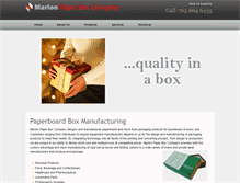 Tablet Screenshot of marionpaperboxco.com